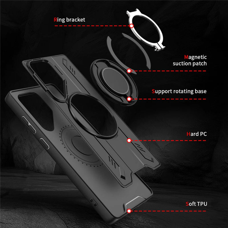 Phonix Case For Galaxy Z Fold 7  Black Ring Case