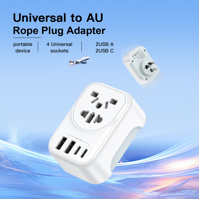 Australia Inbound Travel Adapter US, UK, Hong Kong, Japan, and other region, SAA certification