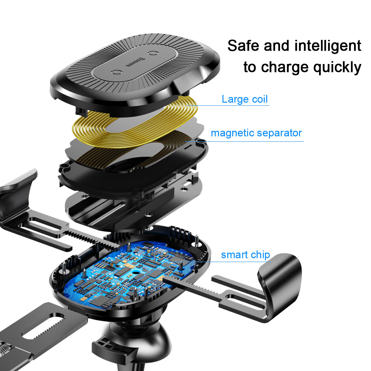 Baseus Wireless Charger Gravity Car Mount Black
