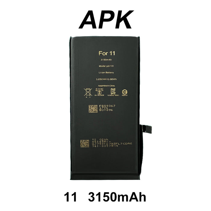 APK Replacement Battery with Adhesive Strips For iPhone 11 3150mAh