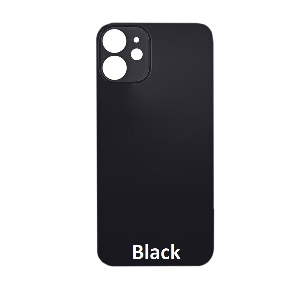 Rear Glass Replacement For iPhone 12 Pro Black (No logo)