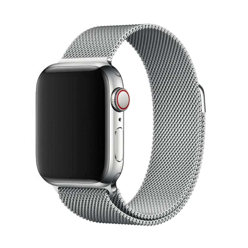 For Apple Watch mesh band Silver Watch Band Goospery