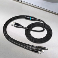 1m 3in1 to  USB A With light Durable cable 2.4A USP