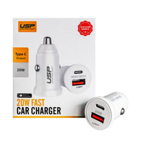 20W USB A + TYPE C Fast Car Charger USP