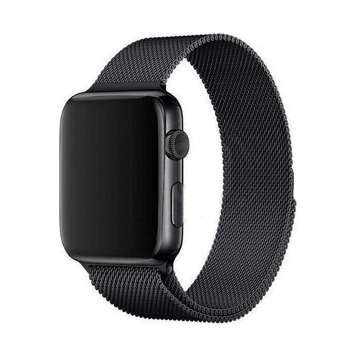 For Apple Watch mesh band Watch Band (Black Goospery)