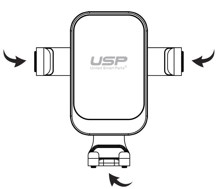 USP 2 in 1 Gravity-Activated Car Phone Holder （Air Vent Hook  & Dash Mount）