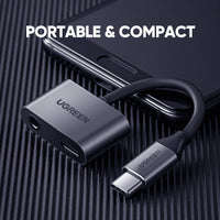 2 Ports USB-C Hub + 3.5mm Audio UGREEN
