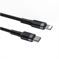 Baseus Cafule Cable Type-C to iP PD 18 / 20W 1m Gray+Black