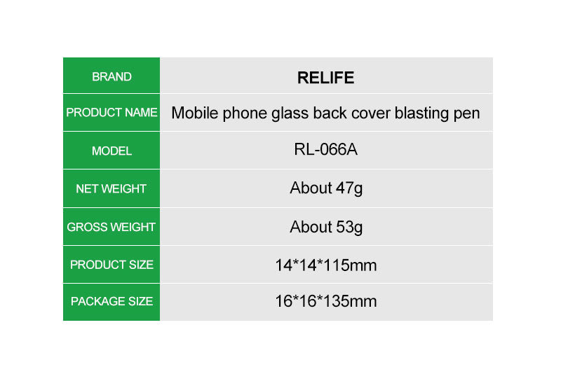 RELIFE RL-066A Back Glass Remover/Back Glass Breaker