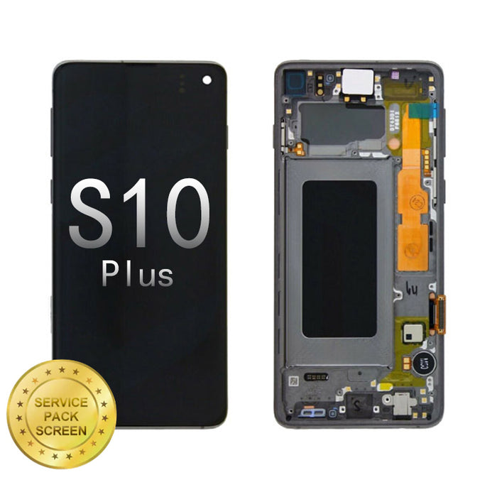 For Samsung Galaxy S10 Plus (G975F) OLED  Screen and Digitizer Assembly (Service Pack) - Prism Black