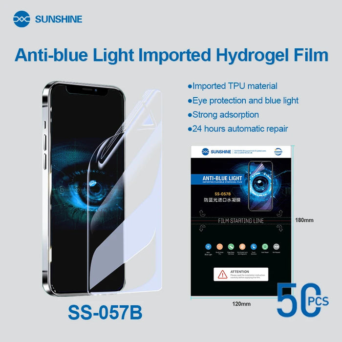 SUNSHINE 057B Hydrogel Membrane For Cutting Machine (Need Cutting Machine)(10 PCS/Box) Anti-Blue Lighting