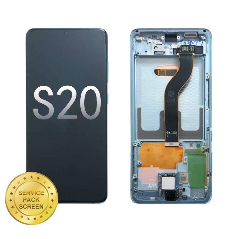 For Samsung Galaxy S20/5G (G981) OLED Screen and Digitizer Assembly (Service Pack) - Blue
