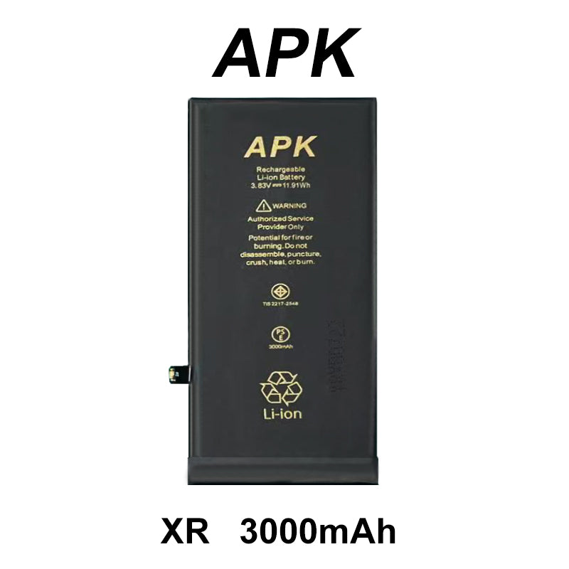 APK  Replacement Battery with Adhesive Strips For iPhone XR 3000mAh