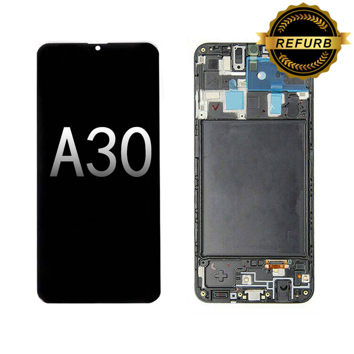 Refurbished Samsung A30 (2019) LCD Screen and Digitizer Assembly SM-A305- Black