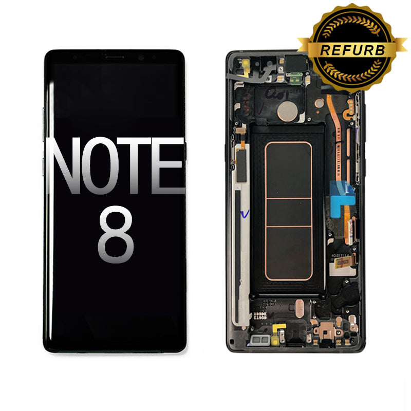 Refurbished Samsung Note 8 (N950F) OLED Screen and Digitizer Assembly - Black