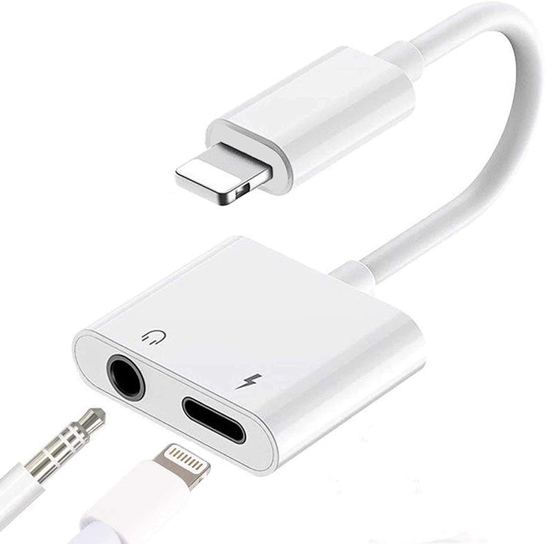 2-in-1 Aux  Lightning+3.5mm adapter(Music and Charge)