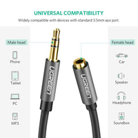 3.5mm AUX Extension Cable Male to Female Stereo Audio Auxiliary  Ugreen