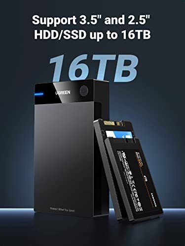 External Hard Drive Enclosure 3.5 2.5 inch USB 3.0 to SATA Hard Disk Case Ugreen