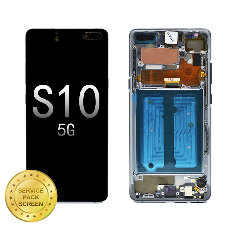 For Samsung Galaxy S10 5G (G977) OLED Screen and Digitizer Assembly  (Service Pack) - Grey