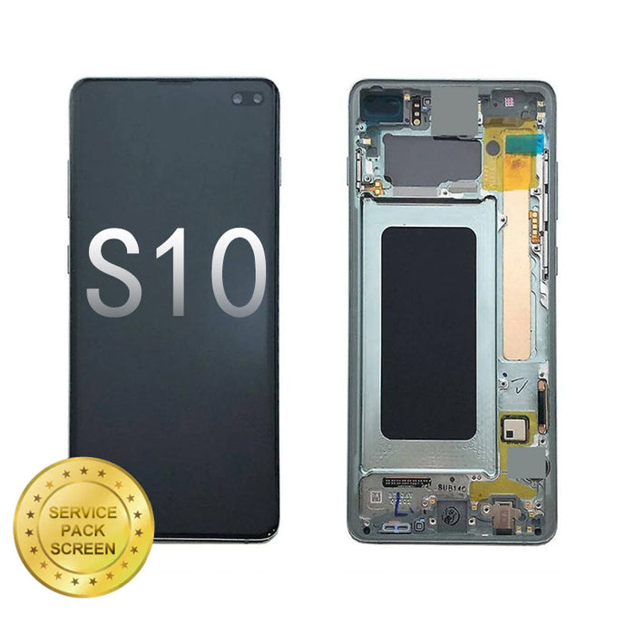 For Samsung Galaxy S10 (G973F) OLED Screen and Digitizer Assembly (Service Pack) - Silver